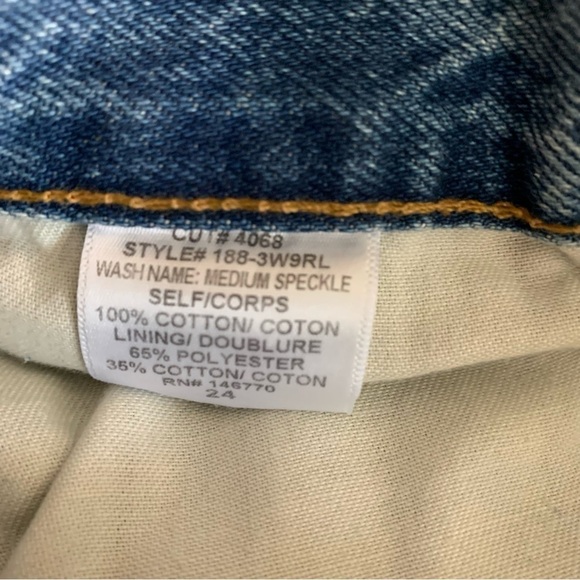 RE/DONE 90’s Relaxed Long Rigid Wash Medium Speckle , Button Fly Cuffed Hem - Picture 12 of 16
